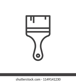 Vector brush icon line style