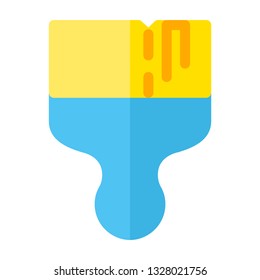 Vector Brush Paint in Construction with Flat Style