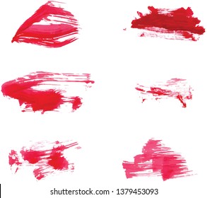 Vector brush paint stroke collection