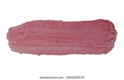 Vector brush with pink glitter