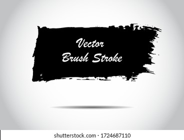 Vector Brush. Place for Your Text. Grunge Brush Stylish Icon. Vector Paintbrush Ink. Modern Textured Lines. Freehand Shapes. Distressed Image. Geometric Brush. Black Brush Stroke.