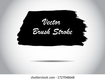 Vector Brush. Place for Your Text. Grunge Brush Stylish Icon. Vector Paintbrush Ink. Modern Textured Lines. Freehand Painting. Distressed Banner. Geometric Artwork. Black Brush Stroke.