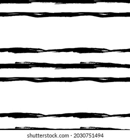 Vector Brush Seamless Pattern Grange Minimalist Geometric Design in Black Color. Modern Grung Collage Background for kids fabric and textile