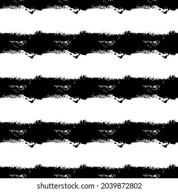 Vector Brush Seamless Pattern Grange Minimalist Geometric Design in Black Color. Modern Grung Collage Background for kids fabric and textile