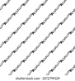 Vector Brush Seamless Pattern Grange Minimalist Geometric Design in Black Color. Modern Grung Collage Background for kids fabric and textile
