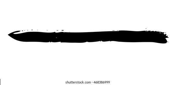 vector brush smudge texture black on a white background, ink