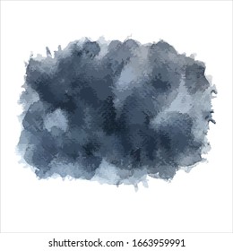 Vector brush splash color gray abstract watercolor background.