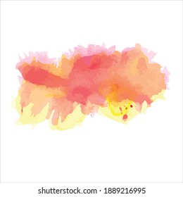 Vector brush of splash shades watercolor illustration on white.