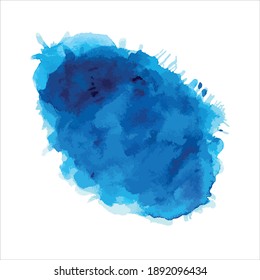Vector brush of splash shades watercolor illustration on white.