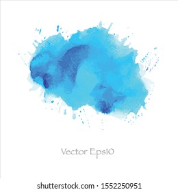Vector brush splash watercolor illustration.