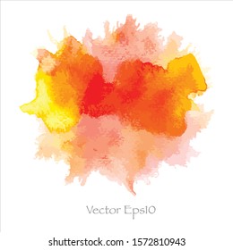 Vector brush splash watercolor on paper.Eps10