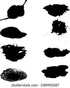 Vector brush spots. Hand drawn brush spalash. Vector brushes. Real paint imitation