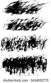 Vector brush spots. Hand drawn brush splash. Vector brushes. Real paint imitation. Dry brush
