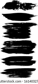 Vector brush spots. Hand drawn brush splash. Vector brushes. Real paint imitation. Dry brush