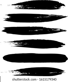 Vector brush spots. Hand drawn brush spalash. Vector brushes. Real paint imitation.
