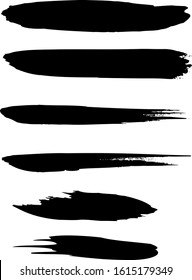 Vector brush spots. Hand drawn brush spalash. Vector brushes. Real paint imitation.