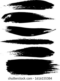 Vector brush spots. Hand drawn brush spalash. Vector brushes. Real paint imitation.