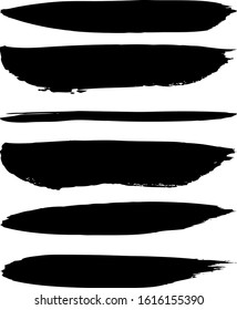 Vector brush spots. Hand drawn brush spalash. Vector brushes. Real paint imitation.