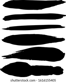 Vector brush spots. Hand drawn brush spalash. Vector brushes. Real paint imitation.