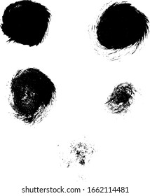 Manchas de pincel vectorial. Desplome del cepillo dibujado a mano. Verdaderos trazos de pintura. Recursos gráficos