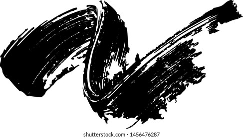 Vector brush sroke texture. Distressed uneven texture. Grunge background. Abstract halftone vector illustration. Overlay to create interesting effect and depth. Black isolated on white background.