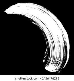 Vector brush sroke texture. Distressed uneven texture. Grunge background. Abstract halftone vector illustration. Overlay to create interesting effect and depth. Black isolated on white background.