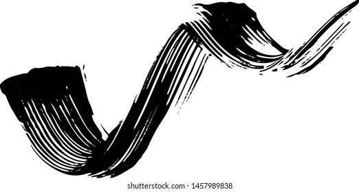 Vector brush sroke texture. Distressed uneven texture. Grunge background. Abstract halftone vector illustration. Overlay to create interesting effect and depth. Black isolated on white background.