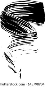 Vector brush sroke texture. Distressed uneven texture. Grunge background. Abstract halftone vector illustration. Overlay to create interesting effect and depth. Black isolated on white background.