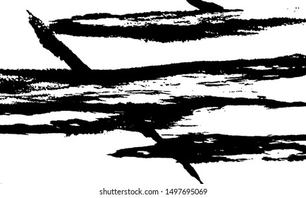 Vector brush sroke texture. Distressed uneven grunge background. Abstract distressed vector illustration. Overlay over any design to create interesting effect and depth. Black isolated on white. EPS10