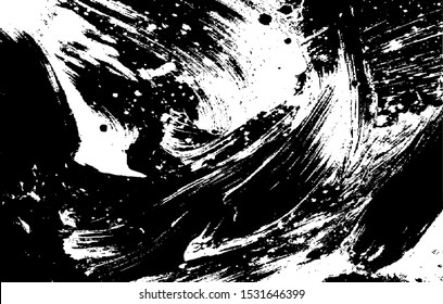 Vector brush sroke texture. Distressed uneven grunge background. Abstract distressed vector illustration. Overlay over any design to create interesting effect and depth. Black isolated on white. EPS10