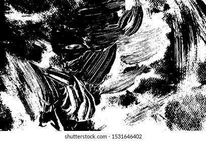 Vector brush sroke texture. Distressed uneven grunge background. Abstract distressed vector illustration. Overlay over any design to create interesting effect and depth. Black isolated on white. EPS10
