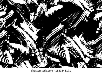 Vector brush sroke texture. Distressed uneven grunge background. Abstract distressed vector illustration. Overlay over any design to create interesting effect and depth. Black isolated on white. EPS10