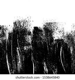 Vector brush sroke texture. Distressed uneven grunge background. Abstract distressed vector illustration. Overlay over any design to create interesting effect and depth. Black isolated on white. EPS10