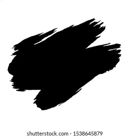 Vector brush sroke texture. Distressed uneven grunge background. Abstract distressed vector illustration. Overlay over any design to create interesting effect and depth. Black isolated on white. EPS10