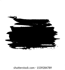 Vector brush sroke texture. Distressed uneven grunge background. Abstract distressed vector illustration. Overlay over any design to create interesting effect and depth. Black isolated on white. EPS10