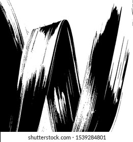 Vector brush sroke texture. Distressed uneven grunge background. Abstract distressed vector illustration. Overlay over any design to create interesting effect and depth. Black isolated on white. EPS10