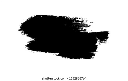 Vector brush sroke texture. Distressed uneven grunge background. Abstract distressed vector illustration. Overlay over any design to create interesting effect and depth. Black isolated on white. EPS10