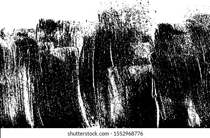 Vector brush sroke texture. Distressed uneven grunge background. Abstract distressed vector illustration. Overlay over any design to create interesting effect and depth. Black isolated on white. EPS10