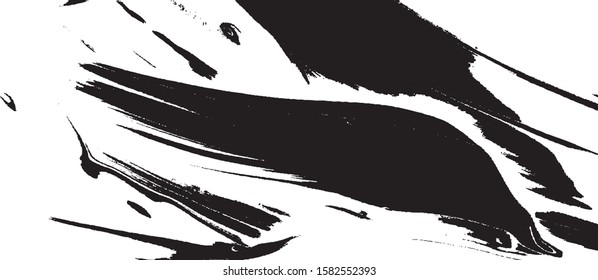 Vector brush sroke texture. Distressed uneven grunge background. Abstract distressed vector illustration. Overlay over any design to create interesting effect and depth. Black isolated on white. EPS10
