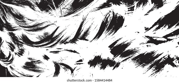 Vector brush sroke texture. Distressed uneven grunge background. Abstract distressed vector illustration. Overlay over any design to create interesting effect and depth. Black isolated on white. EPS10