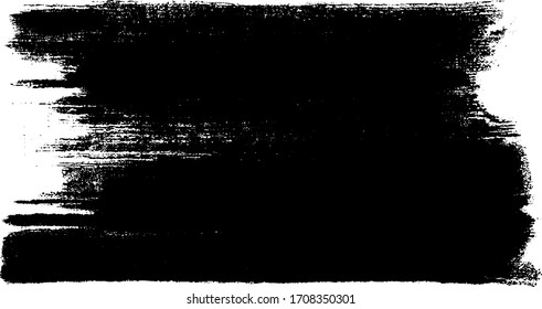 Vector brush sroke texture. Distressed uneven grunge background. Abstract distressed vector illustration. Overlay over any design to create interesting effect and depth. Black isolated on white. EPS10