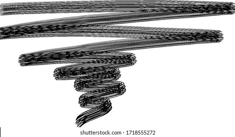 Vector brush sroke texture. Distressed uneven grunge background. Abstract distressed vector illustration. Overlay over any design to create interesting effect and depth. Black isolated on white. EPS10