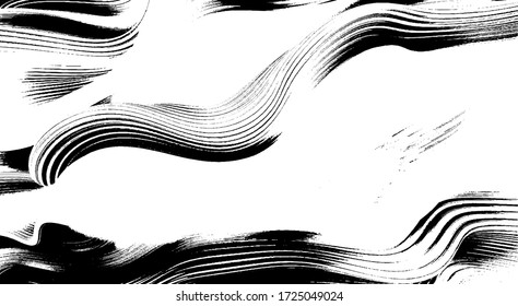 Vector brush sroke texture. Distressed uneven grunge background. Abstract distressed vector illustration. Overlay over any design to create interesting effect and depth. Black isolated on white. EPS10