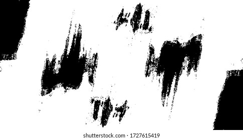 Vector brush sroke texture. Distressed uneven grunge background. Abstract distressed vector illustration. Overlay over any design to create interesting effect and depth. Black isolated on white. EPS10