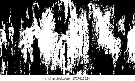 Textura de roca de pincel vectorial. Antecedentes desiguales. Resumen de ilustración de vector con problemas. Superponer cualquier diseño para crear un efecto y profundidad interesante. Negro aislado en blanco. EPS10