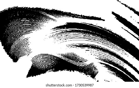 Vector brush sroke texture. Distressed uneven grunge background. Abstract distressed vector illustration. Overlay over any design to create interesting effect and depth. Black isolated on white. EPS10