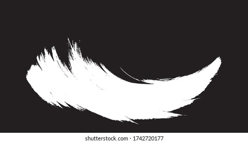 Vector brush sroke texture. Distressed uneven grunge background. Abstract distressed vector illustration. Overlay over any design to create interesting effect and depth. Black isolated on white. EPS10