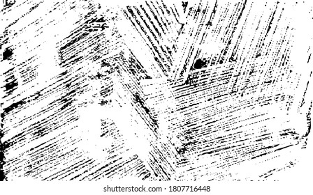 Textura de roca de pincel vectorial. Antecedentes desiguales. Resumen de ilustración de vector con problemas. Superponer cualquier diseño para crear un efecto y profundidad interesante. Negro aislado en blanco. EPS10