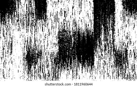 Textura de roca de pincel vectorial. Antecedentes desiguales. Resumen de ilustración de vector con problemas. Superponer cualquier diseño para crear un efecto y profundidad interesante. Negro aislado en blanco. EPS10