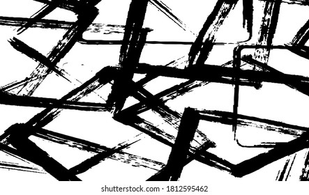Vector brush sroke texture. Distressed uneven grunge background. Abstract distressed vector illustration. Overlay over any design to create interesting effect and depth. Black isolated on white. EPS10